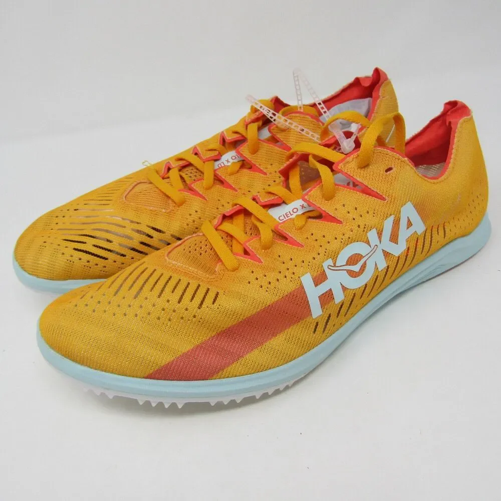 Hoka One One Cielo X LD Track Spikes Men's Size 13 Orange Blue Yellow New